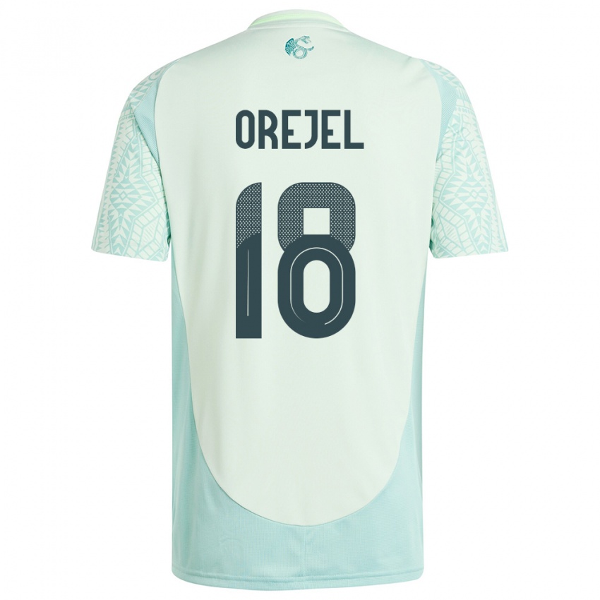 Férfi Mexikó Jocelyn Orejel #18 Vászonzöld Idegenbeli Jersey 24-26 Mez Póló Ing