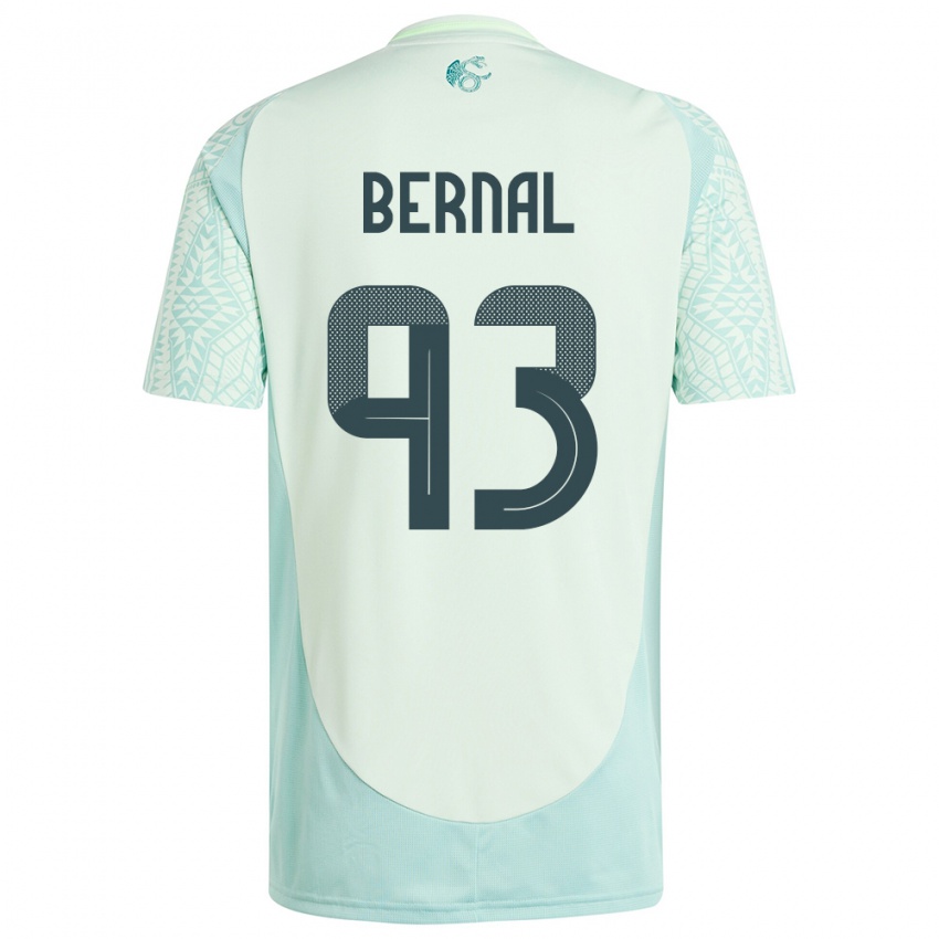 Férfi Mexikó Rebeca Bernal #93 Vászonzöld Idegenbeli Jersey 24-26 Mez Póló Ing