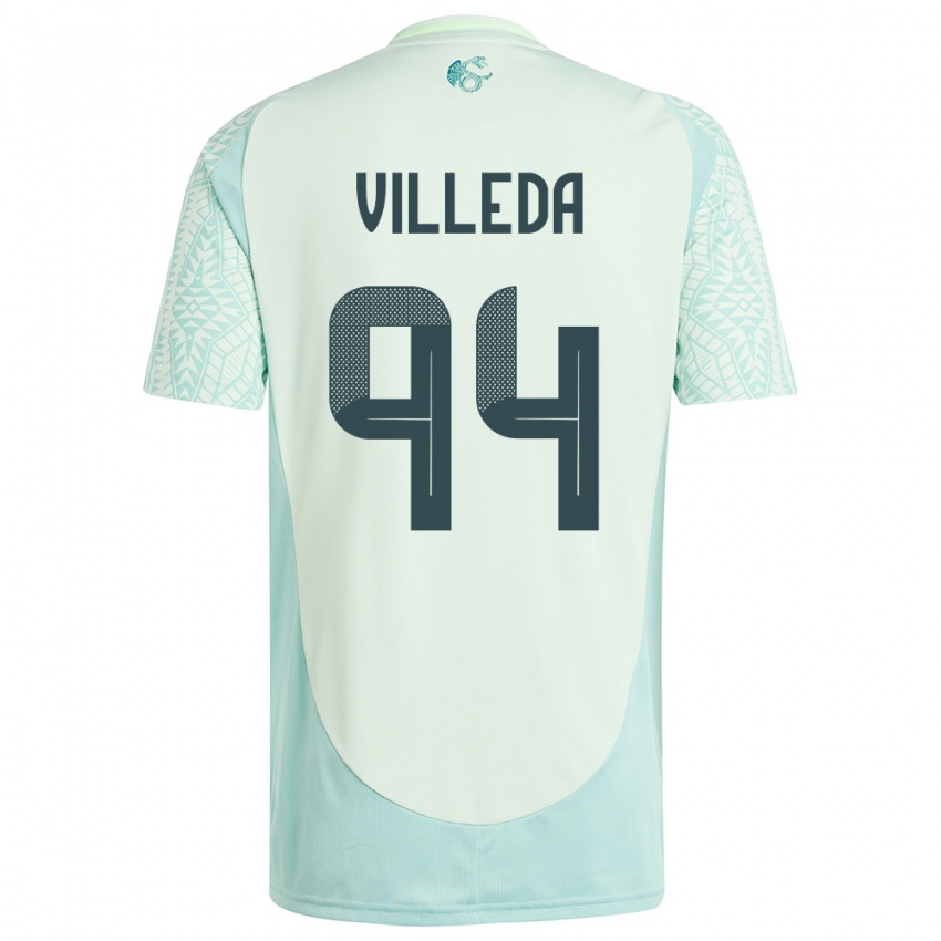 Férfi Mexikó Melany Villeda #94 Vászonzöld Idegenbeli Jersey 24-26 Mez Póló Ing