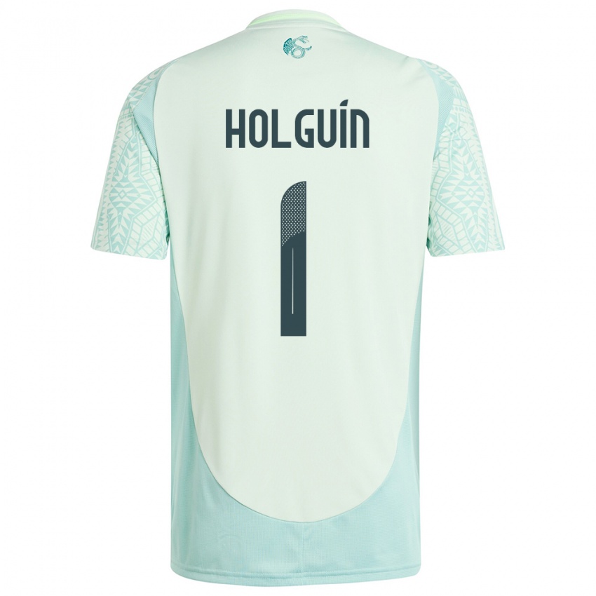 Férfi Mexikó Hector Holguin #1 Vászonzöld Idegenbeli Jersey 24-26 Mez Póló Ing