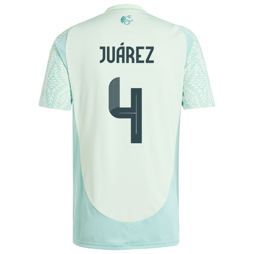 Férfi Mexikó Ramon Juarez #4 Vászonzöld Idegenbeli Jersey 24-26 Mez Póló Ing