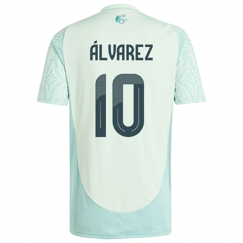 Férfi Mexikó Efrain Alvarez #10 Vászonzöld Idegenbeli Jersey 24-26 Mez Póló Ing