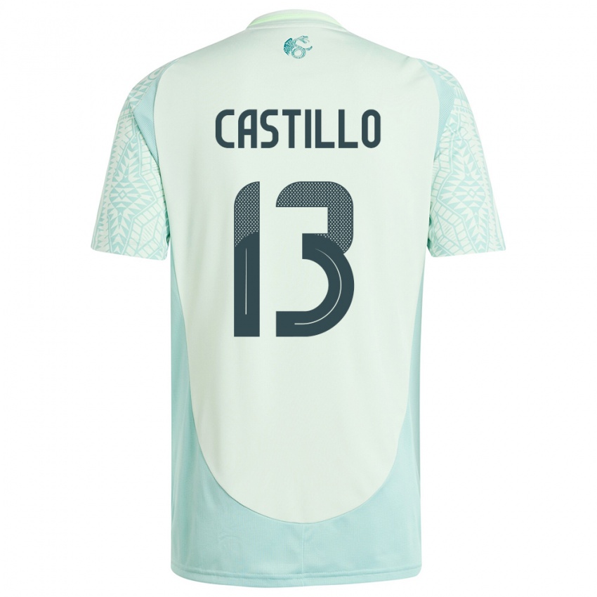 Férfi Mexikó Jose Castillo #13 Vászonzöld Idegenbeli Jersey 24-26 Mez Póló Ing