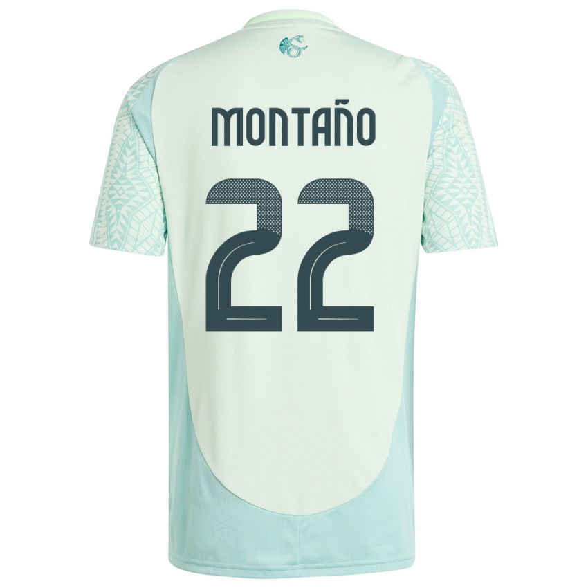 Férfi Mexikó Andres Montano #22 Vászonzöld Idegenbeli Jersey 24-26 Mez Póló Ing