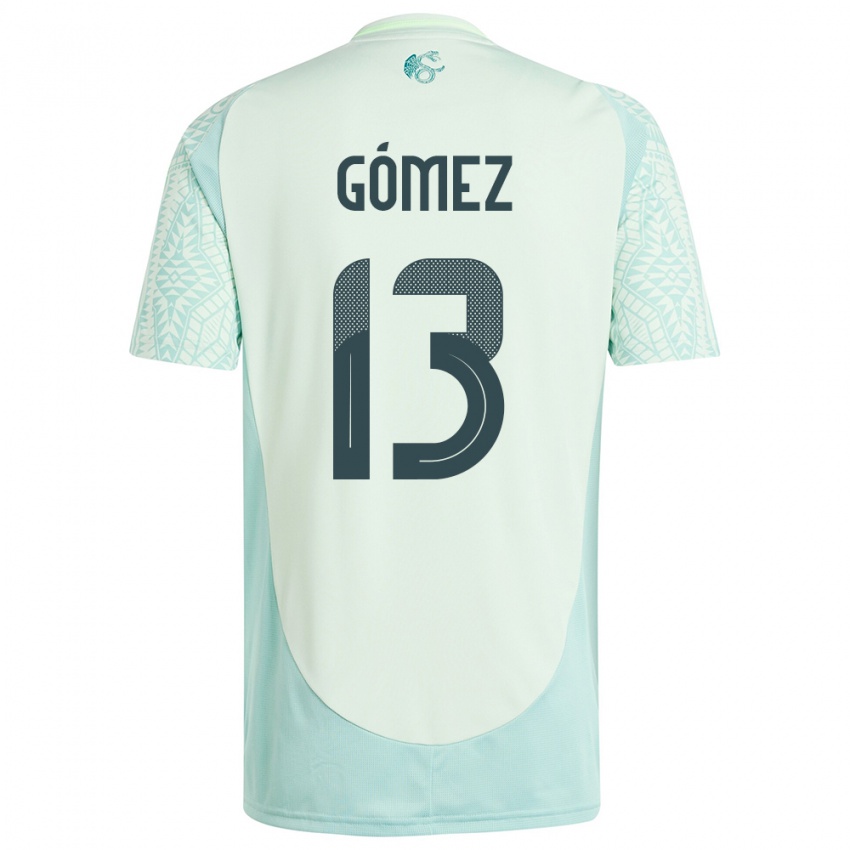 Férfi Mexikó Diego Gomez #13 Vászonzöld Idegenbeli Jersey 24-26 Mez Póló Ing