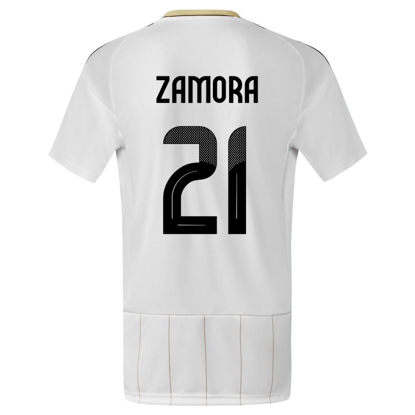 Férfi Costa Rica Alvaro Zamora #21 Fehér Idegenbeli Jersey 24-26 Mez Póló Ing