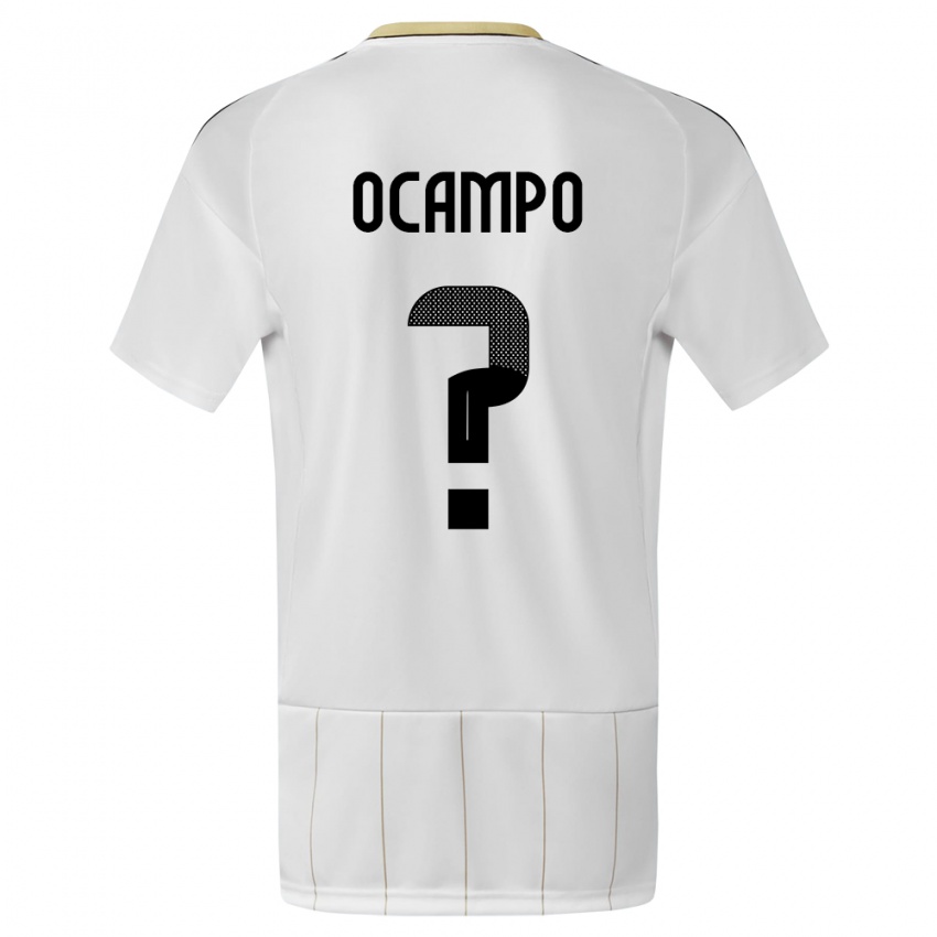 Férfi Costa Rica Benjamin Ocampo #0 Fehér Idegenbeli Jersey 24-26 Mez Póló Ing