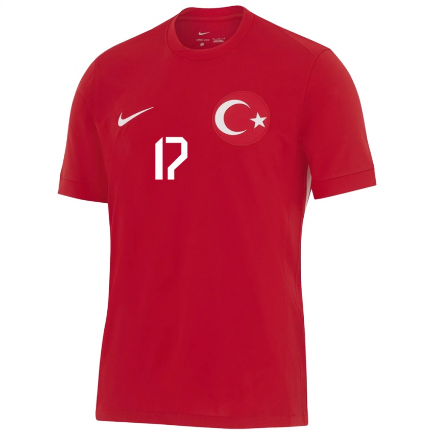 Férfi Törökország İlayda Civelek #17 Piros Idegenbeli Jersey 24-26 Mez Póló Ing