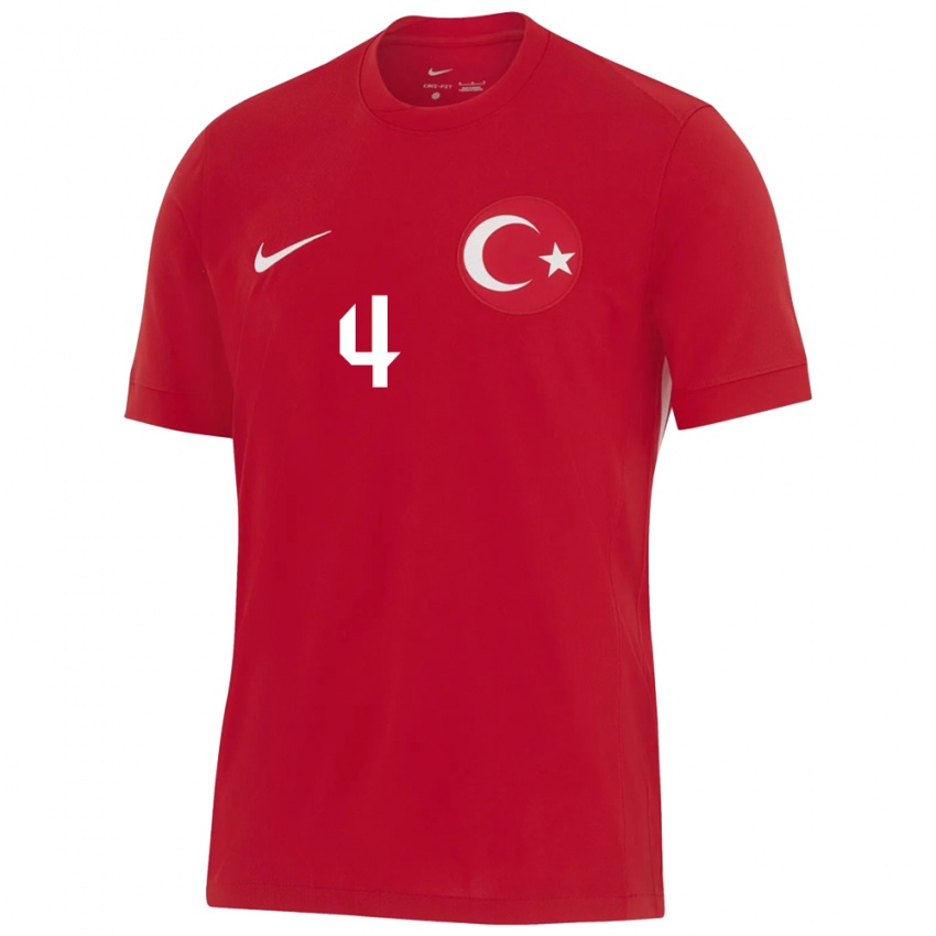 Férfi Törökország Ece Tekmen #4 Piros Idegenbeli Jersey 24-26 Mez Póló Ing