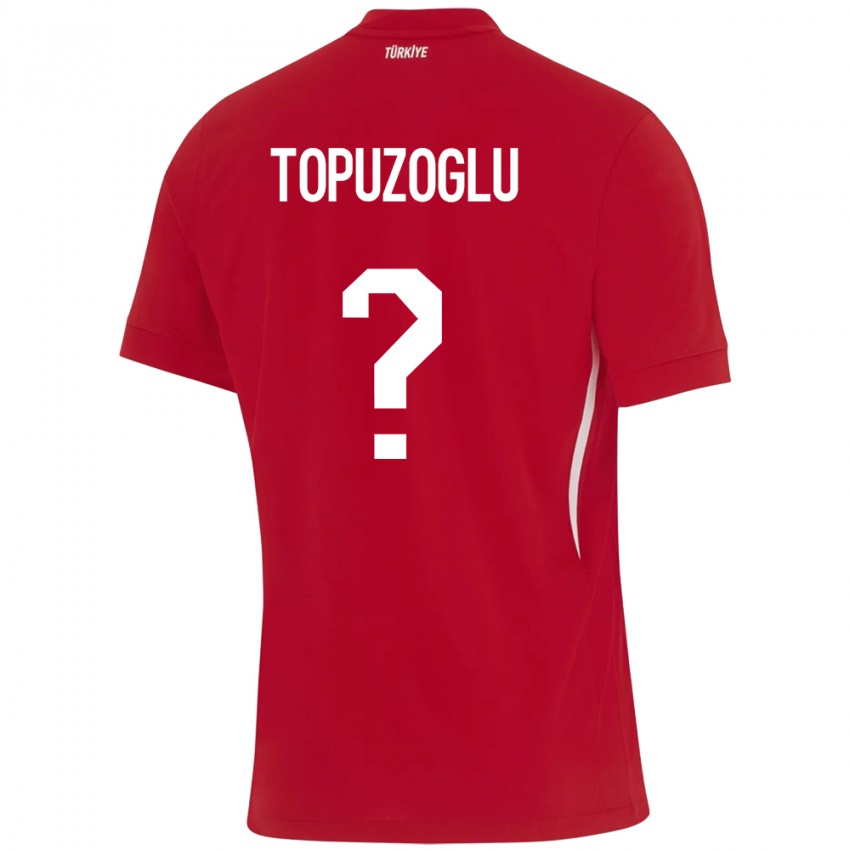 Férfi Törökország Berna Topuzoğlu #0 Piros Idegenbeli Jersey 24-26 Mez Póló Ing