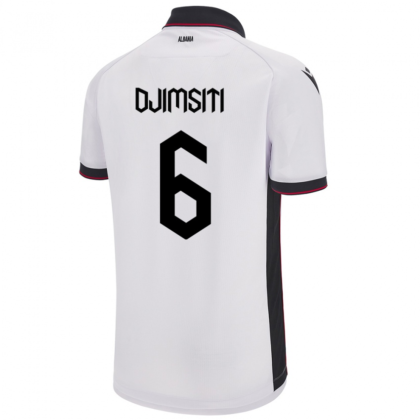 Férfi Albania Berat Djimsiti #6 Fehér Idegenbeli Jersey 24-26 Mez Póló Ing