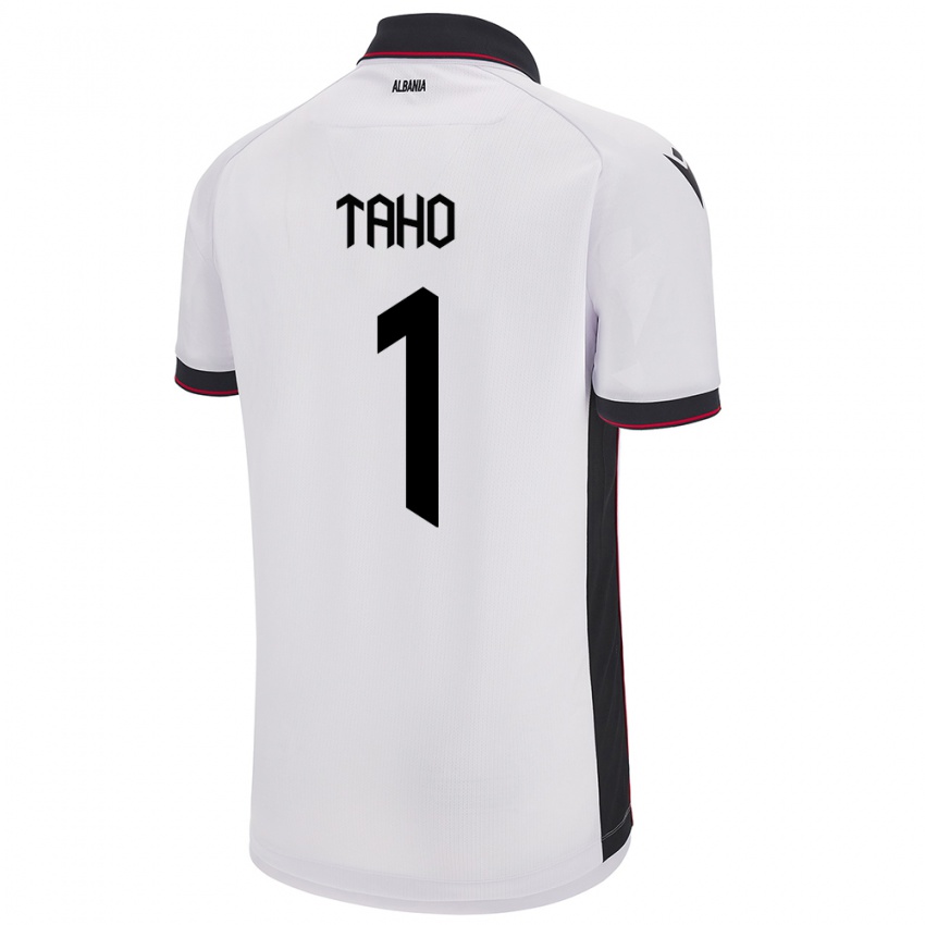 Férfi Albania Alain Taho #1 Fehér Idegenbeli Jersey 24-26 Mez Póló Ing