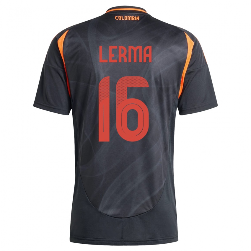 Férfi Kolumbia Jefferson Lerma #16 Fekete Idegenbeli Jersey 24-26 Mez Póló Ing