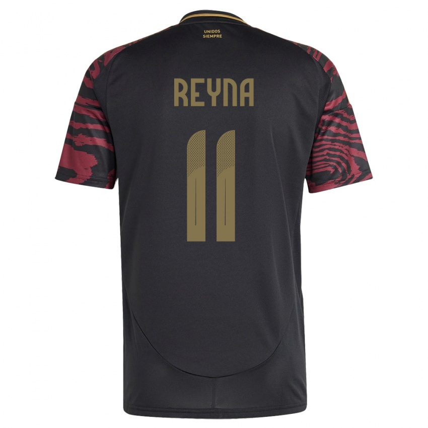 Férfi Peru Bryan Reyna #11 Fekete Idegenbeli Jersey 24-26 Mez Póló Ing