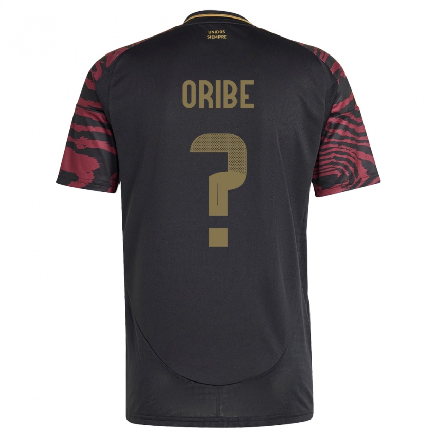 Férfi Peru Fabiana Oribe #0 Fekete Idegenbeli Jersey 24-26 Mez Póló Ing