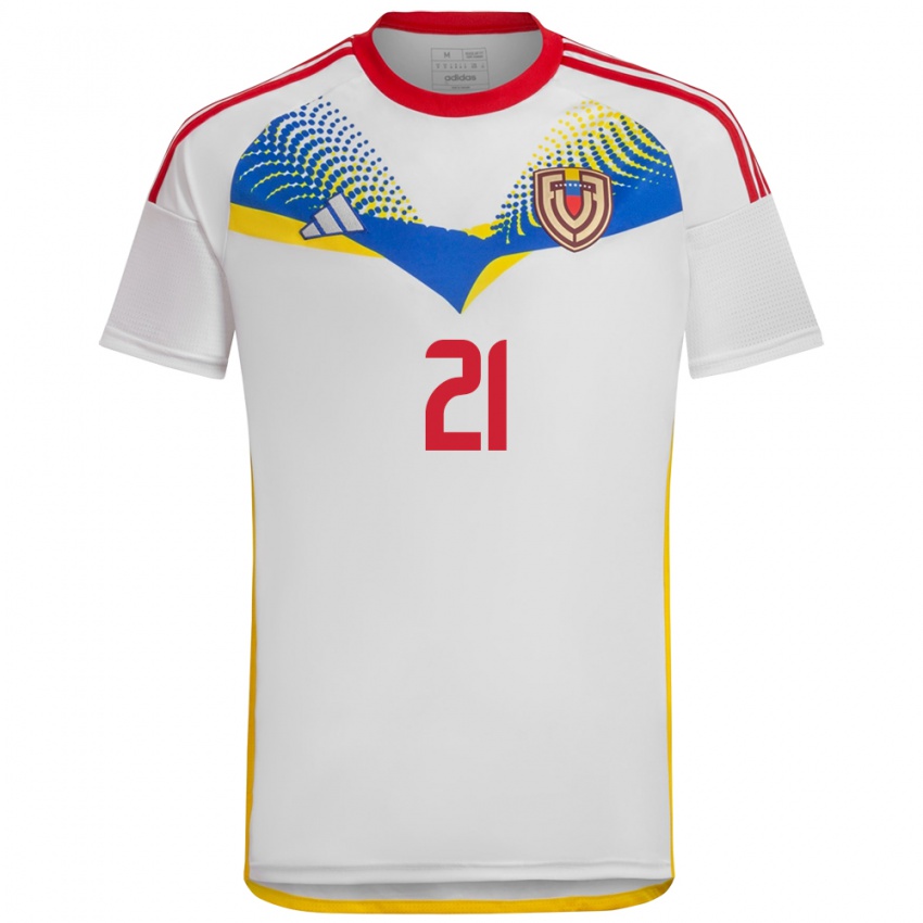 Férfi Venezuela Nicola Profeta #21 Fehér Idegenbeli Jersey 24-26 Mez Póló Ing