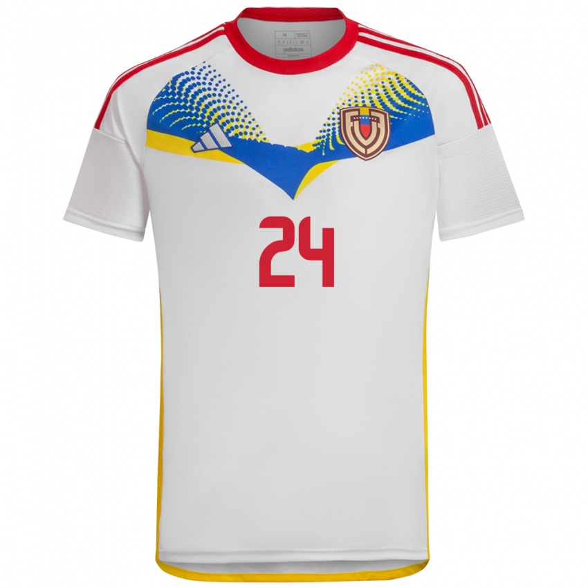 Férfi Venezuela Kervin Andrade #24 Fehér Idegenbeli Jersey 24-26 Mez Póló Ing