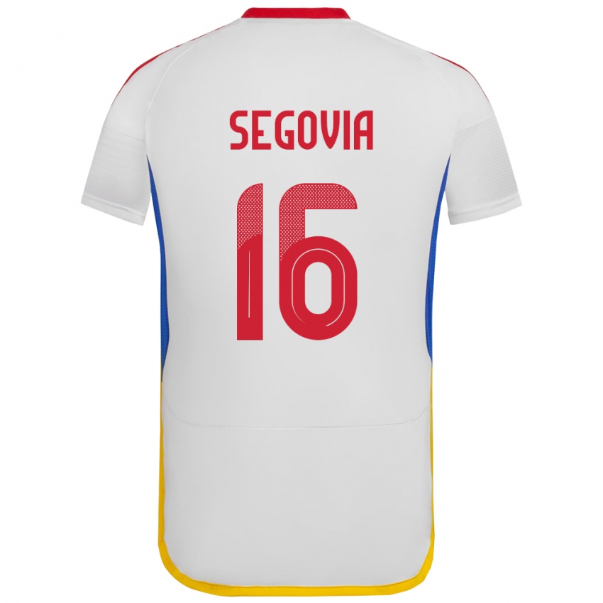 Férfi Venezuela Telasco Segovia #16 Fehér Idegenbeli Jersey 24-26 Mez Póló Ing