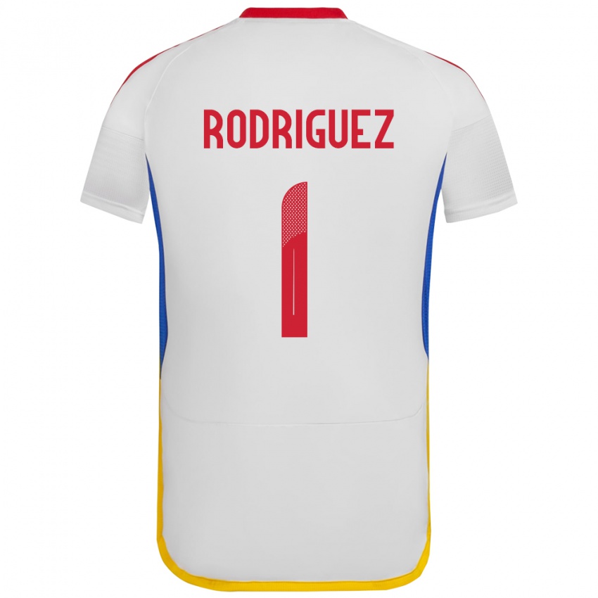 Férfi Venezuela Samuel Rodriguez #1 Fehér Idegenbeli Jersey 24-26 Mez Póló Ing