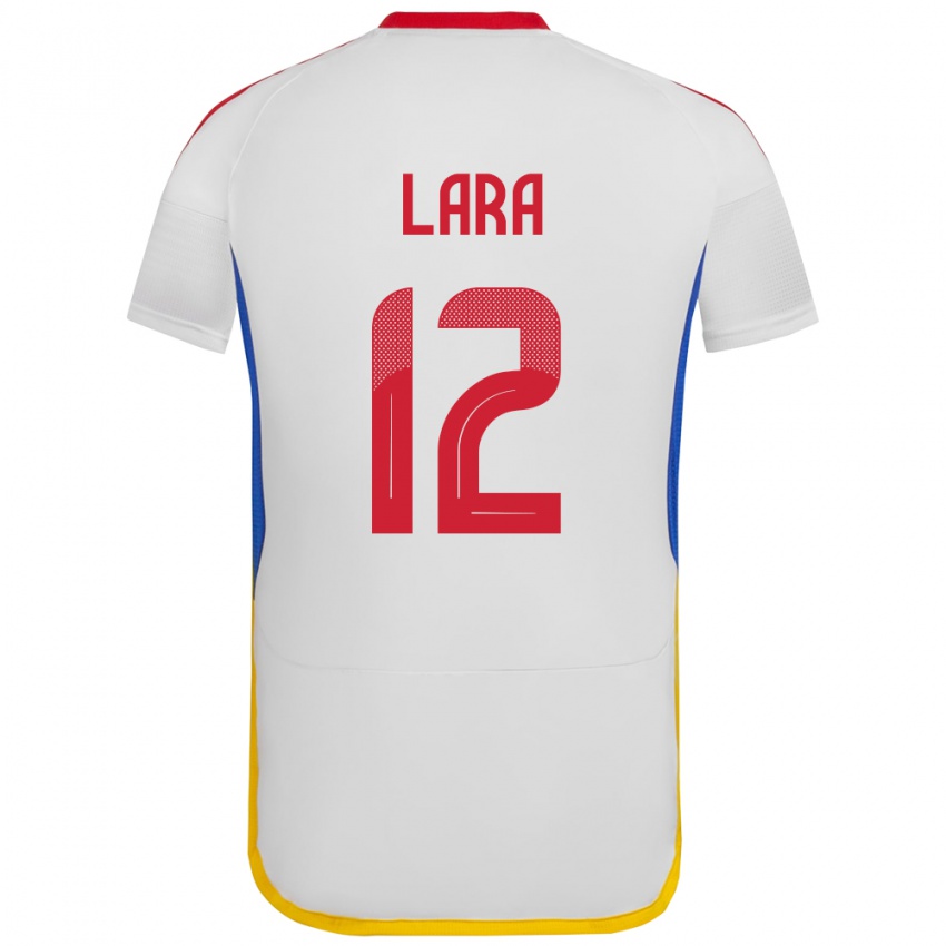 Férfi Venezuela Jesús Lara #12 Fehér Idegenbeli Jersey 24-26 Mez Póló Ing