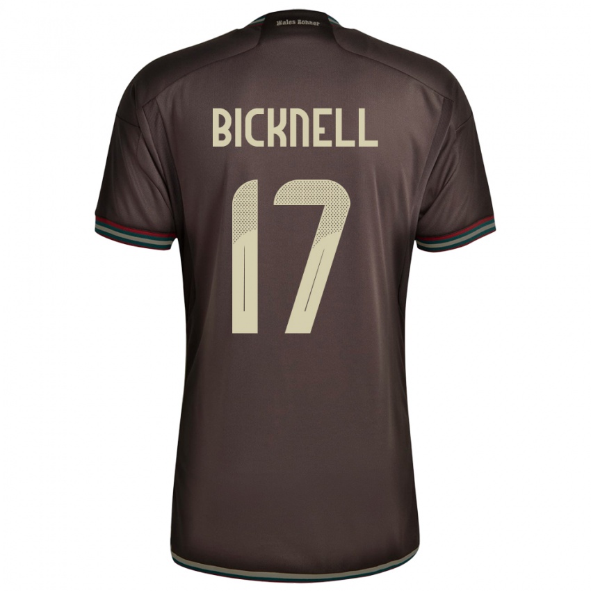 Férfi Jamaica Alexander Bicknell #17 Éjszakai Barna Idegenbeli Jersey 24-26 Mez Póló Ing