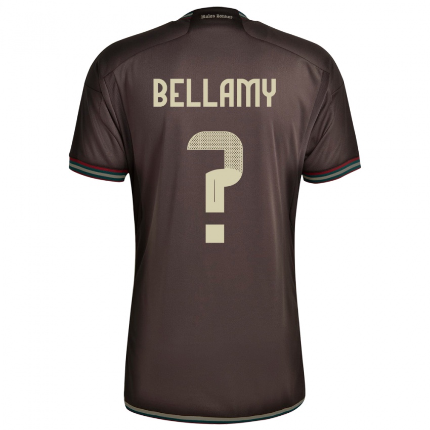 Férfi Jamaica Sydney Bellamy #0 Éjszakai Barna Idegenbeli Jersey 24-26 Mez Póló Ing