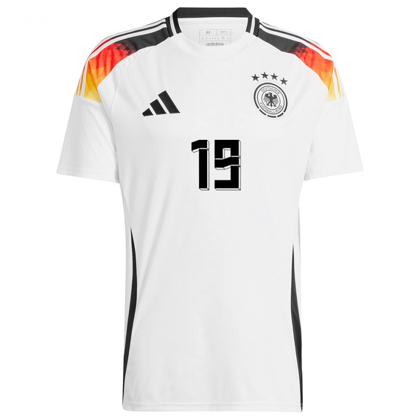 Női Németország Leroy Sane #19 Fehér Hazai Jersey 24-26 Mez Póló Ing