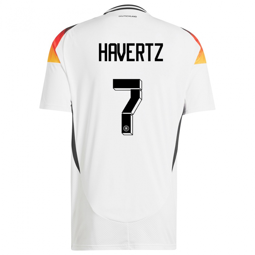 Női Németország Kai Havertz #7 Fehér Hazai Jersey 24-26 Mez Póló Ing