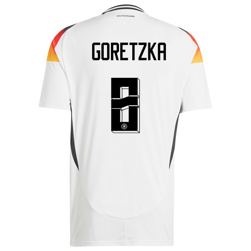 Női Németország Leon Goretzka #8 Fehér Hazai Jersey 24-26 Mez Póló Ing