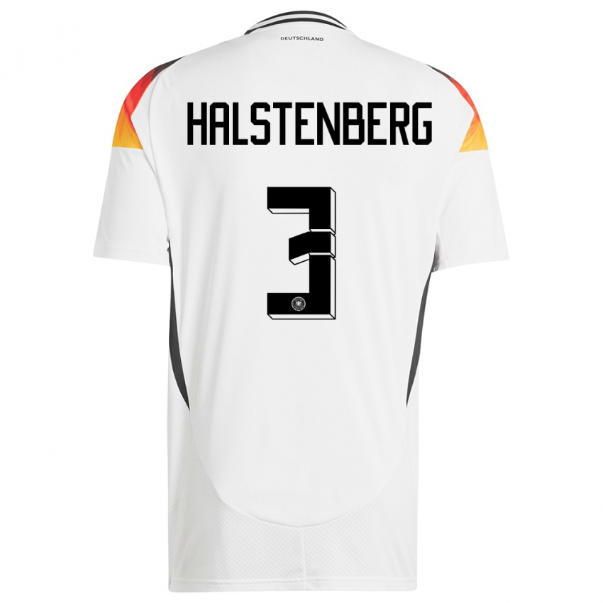 Női Németország Marcel Halstenberg #3 Fehér Hazai Jersey 24-26 Mez Póló Ing