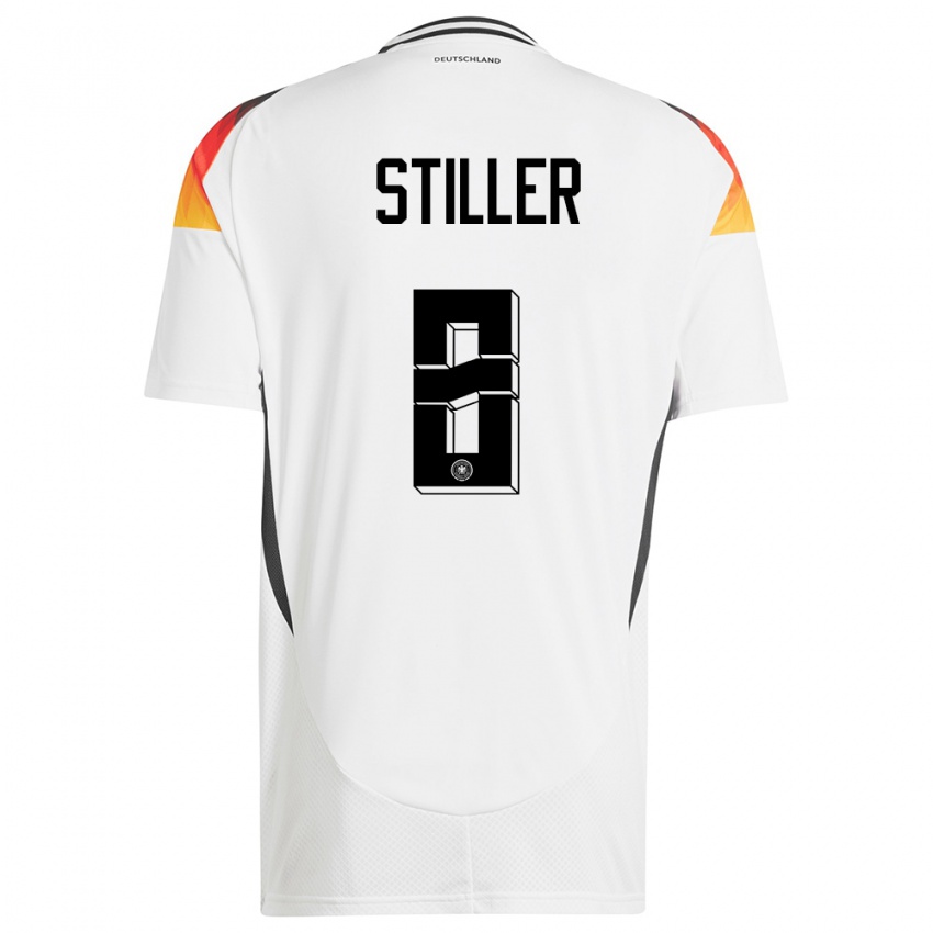 Női Németország Angelo Stiller #8 Fehér Hazai Jersey 24-26 Mez Póló Ing