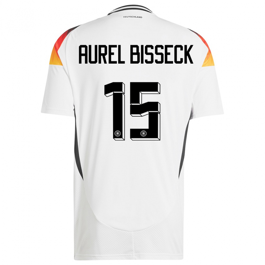 Női Németország Yann Aurel Bisseck #15 Fehér Hazai Jersey 24-26 Mez Póló Ing