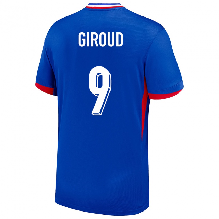 Női Franciaország Olivier Giroud #9 Kék Hazai Jersey 24-26 Mez Póló Ing