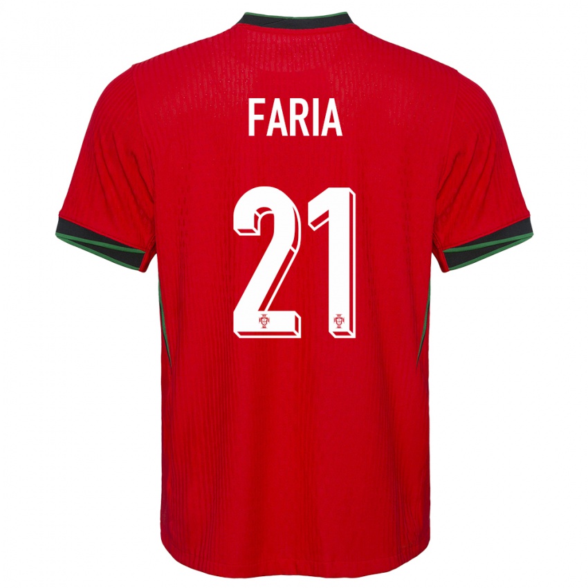 Női Portugália Andreia Faria #21 Piros Hazai Jersey 24-26 Mez Póló Ing