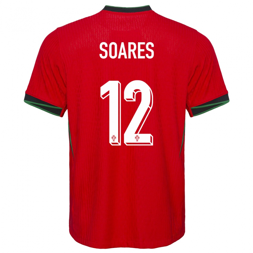 Női Portugália Samuel Soares #12 Piros Hazai Jersey 24-26 Mez Póló Ing