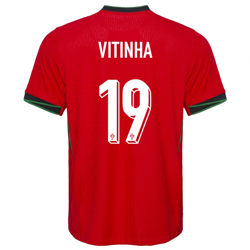 Női Portugália Vitinha #19 Piros Hazai Jersey 24-26 Mez Póló Ing