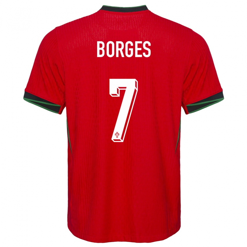 Női Portugália Carlos Borges #7 Piros Hazai Jersey 24-26 Mez Póló Ing