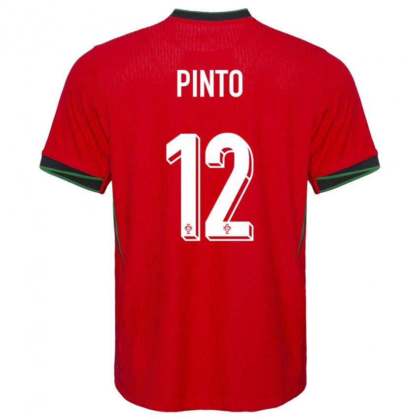 Női Portugália Diogo Pinto #12 Piros Hazai Jersey 24-26 Mez Póló Ing