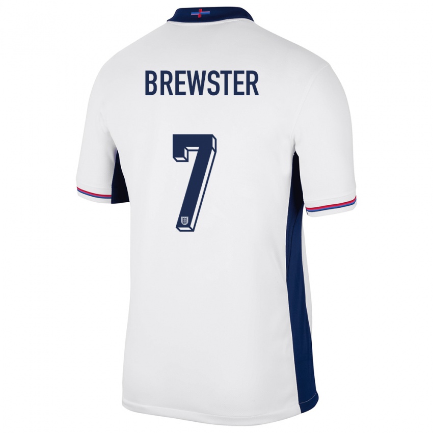 Női Anglia Rhian Brewster #7 Fehér Hazai Jersey 24-26 Mez Póló Ing