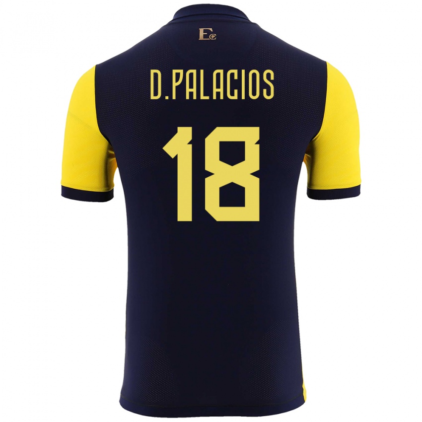 Női Ecuador Diego Palacios #18 Sárga Hazai Jersey 24-26 Mez Póló Ing