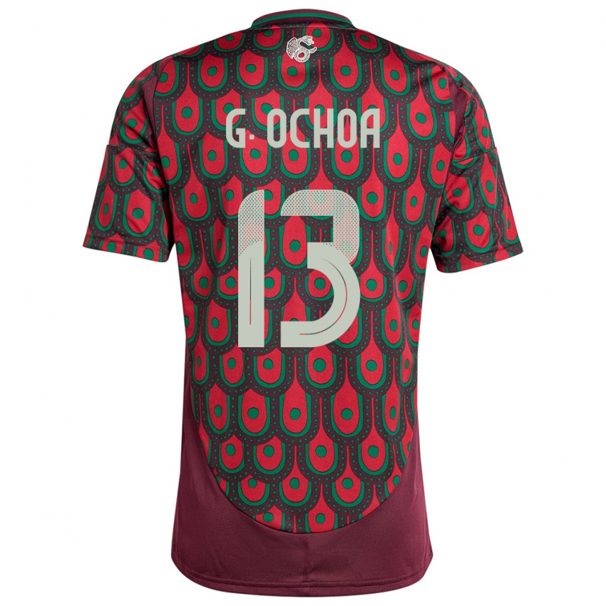 Női Mexikó Guillermo Ochoa #13 Gesztenyebarna Hazai Jersey 24-26 Mez Póló Ing