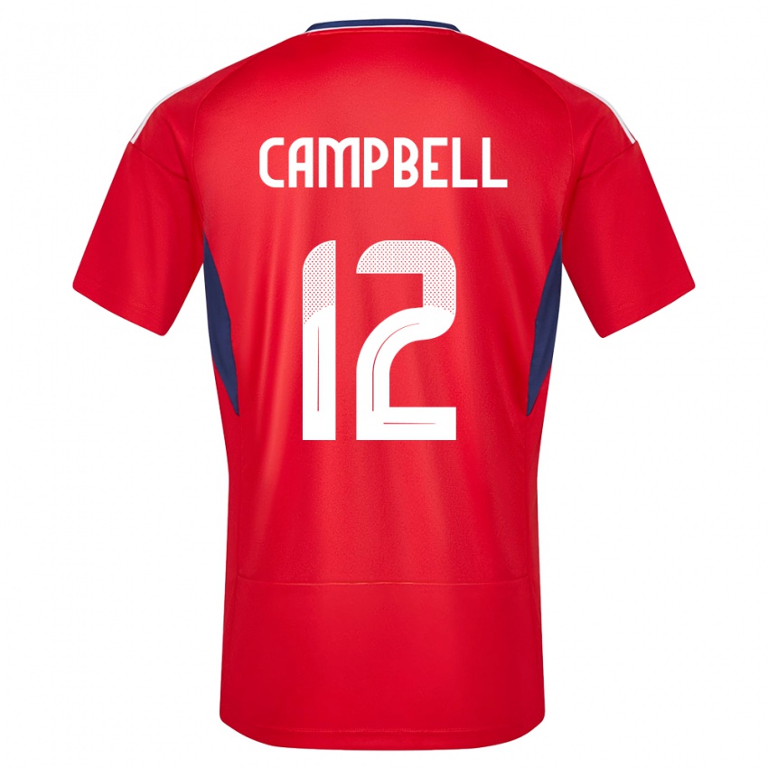 Női Costa Rica Joel Campbell #12 Piros Hazai Jersey 24-26 Mez Póló Ing