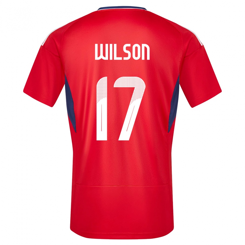 Női Costa Rica Roan Wilson #17 Piros Hazai Jersey 24-26 Mez Póló Ing