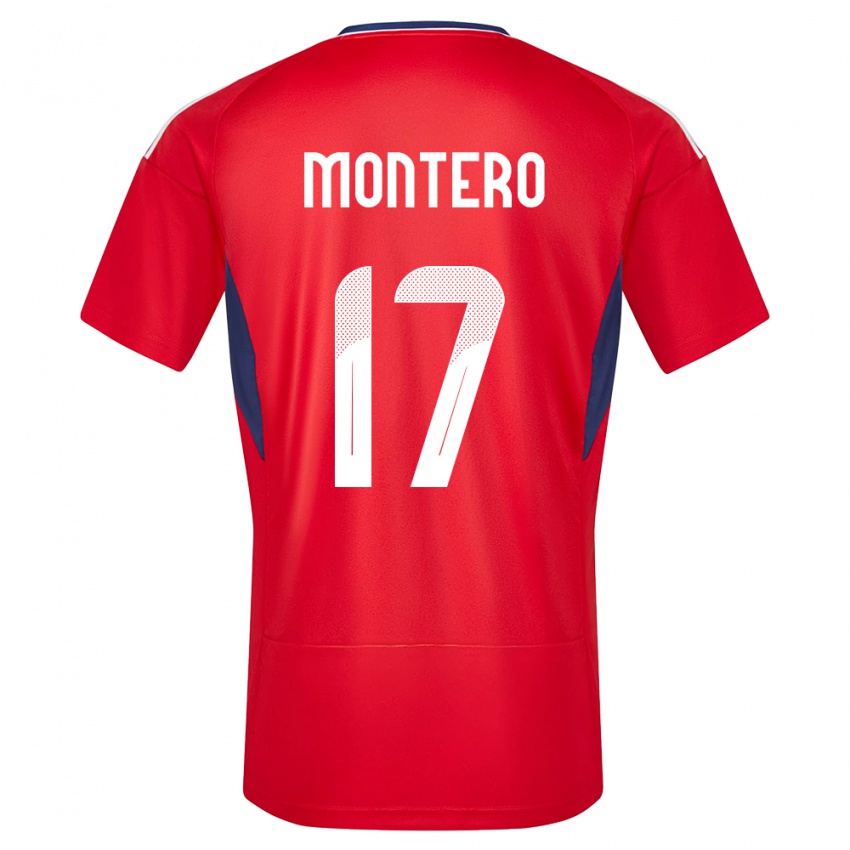 Női Costa Rica Michelle Montero #17 Piros Hazai Jersey 24-26 Mez Póló Ing