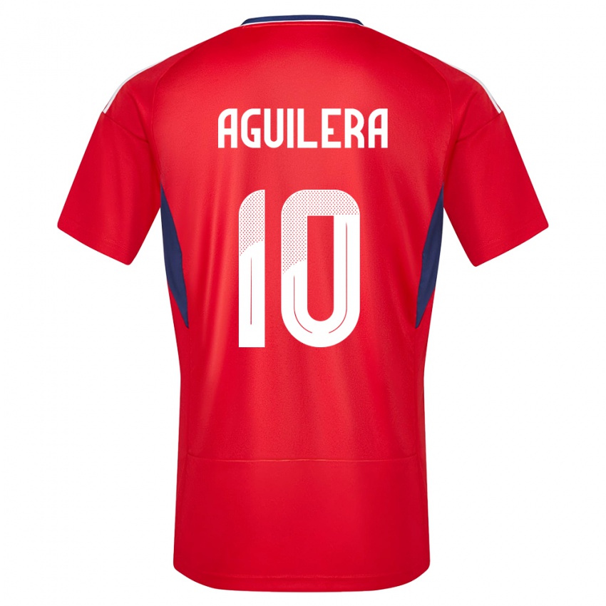 Női Costa Rica Brandon Aguilera #10 Piros Hazai Jersey 24-26 Mez Póló Ing