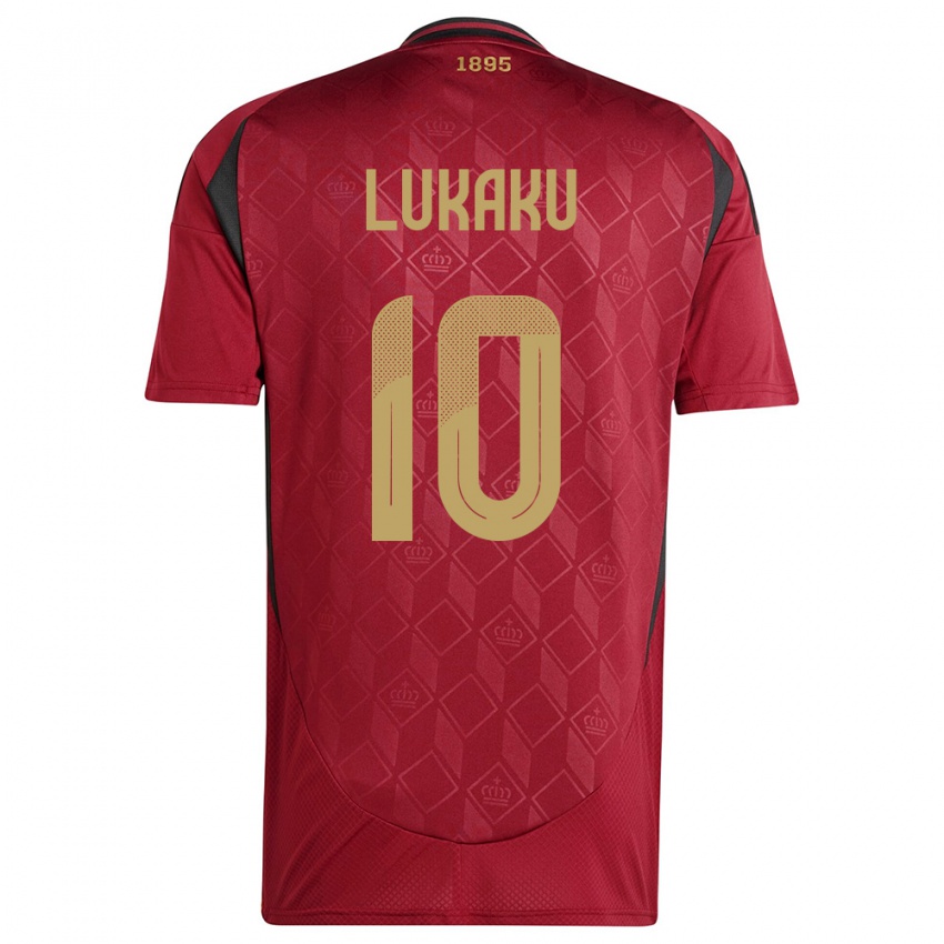 Női Belgium Romelu Lukaku #10 Burgundia Hazai Jersey 24-26 Mez Póló Ing