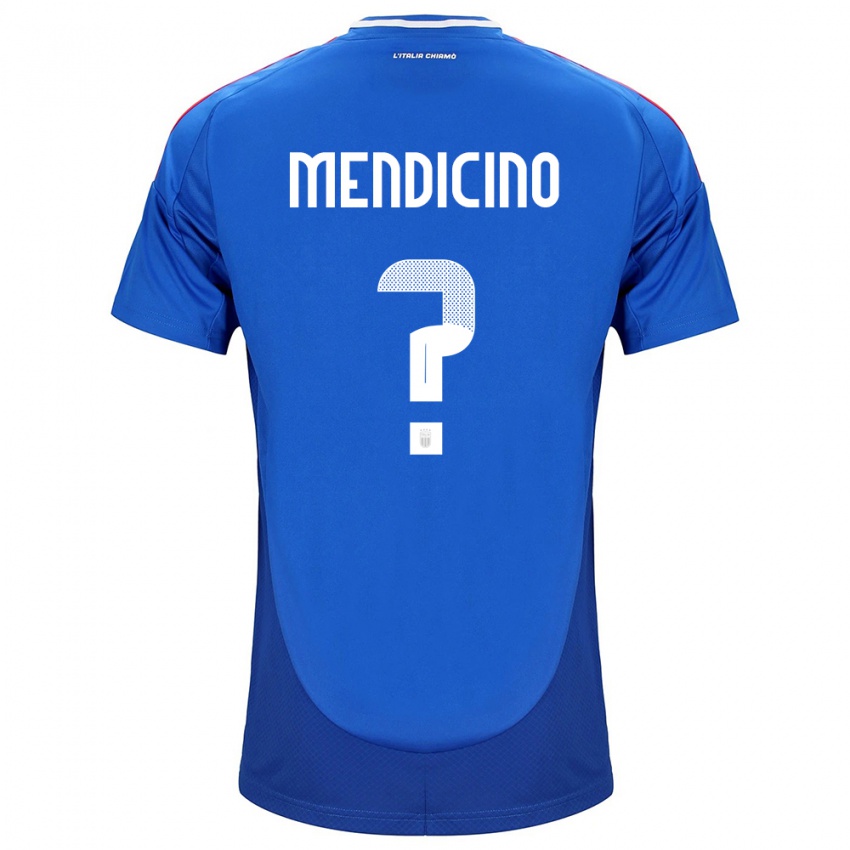 Női Olaszország Leonardo Mendicino #0 Kék Hazai Jersey 24-26 Mez Póló Ing