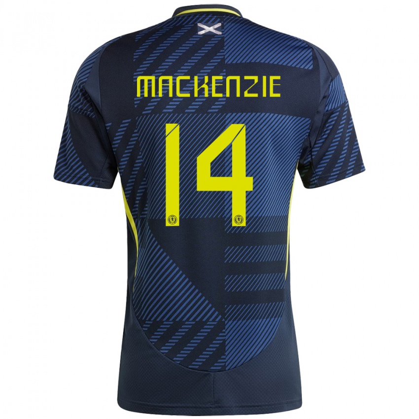 Női Skócia Magnus Mackenzie #14 Sötétkék Hazai Jersey 24-26 Mez Póló Ing