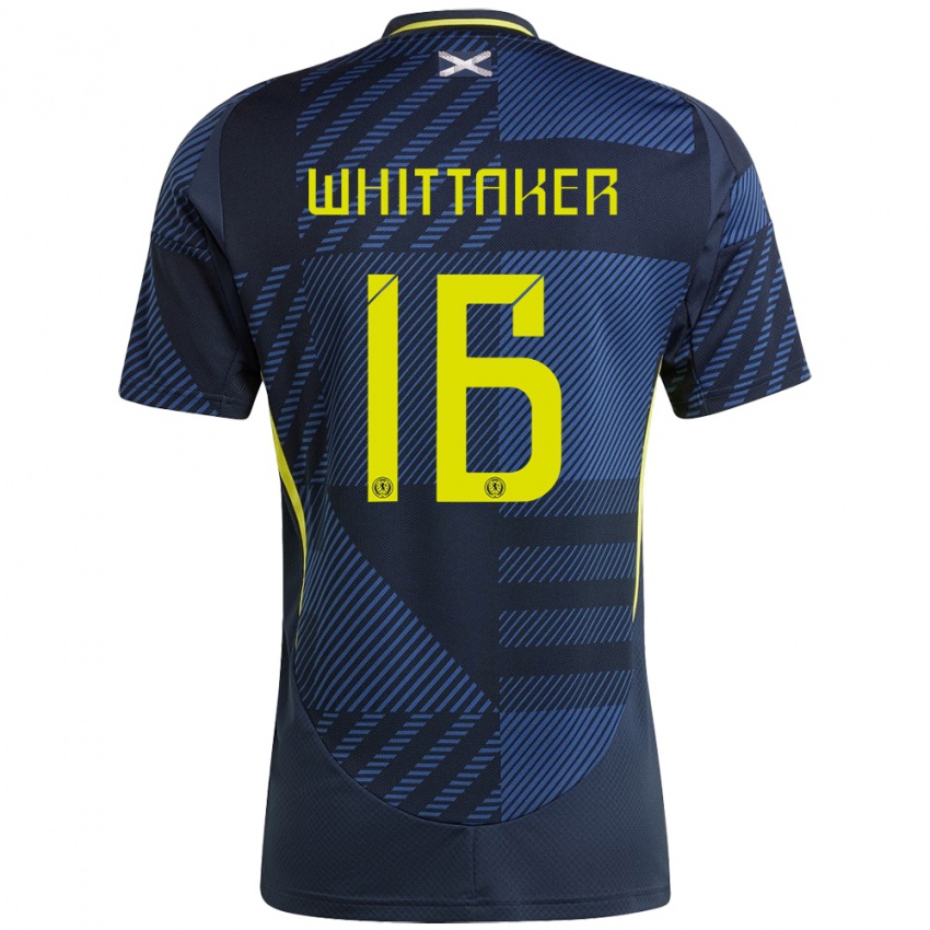 Női Skócia Rory Whittaker #16 Sötétkék Hazai Jersey 24-26 Mez Póló Ing