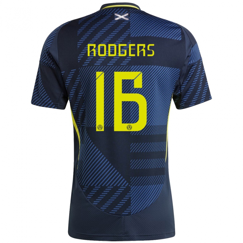 Női Skócia Amy Rodgers #16 Sötétkék Hazai Jersey 24-26 Mez Póló Ing